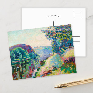 La Roche de l'Echo, Crozant Armand Guillaumin Vykort