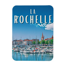 La Rochelle Photo Vintage Magnet