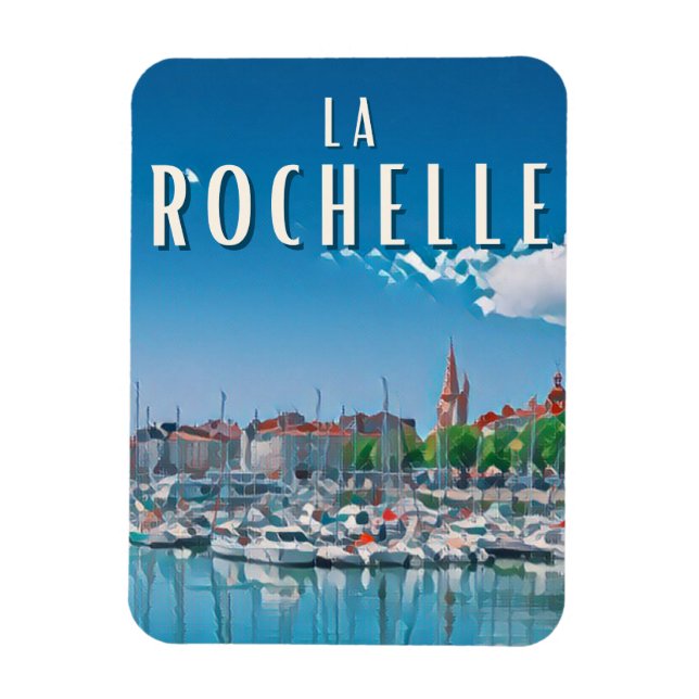 La Rochelle Photo Vintage Magnet (Vertikal)