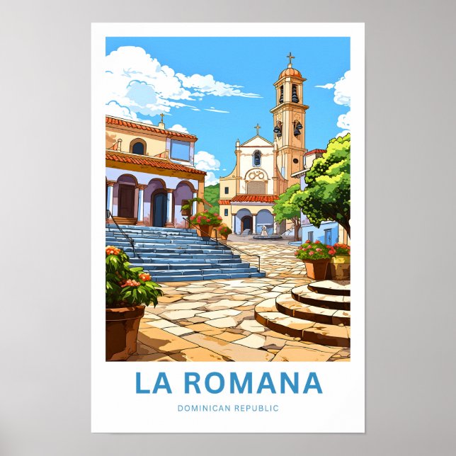 La Romana Dominikanska republiken Travel Print Poster (Framsidan)