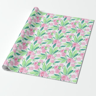 La Rosa Watercolor Blommigt Botanical Wrapping Pap Presentpapper