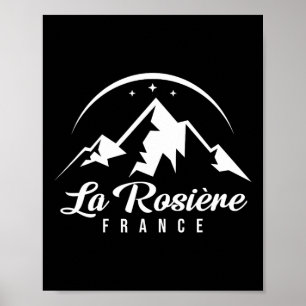 La Rosière Frankrike Ski Resort Skiing Snowboardin Poster