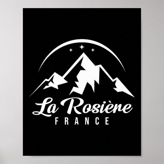 La Rosière Frankrike Ski Resort Skiing Snowboardin Poster (Framsidan)