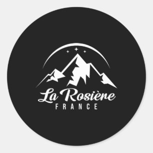 La Rosière Frankrike Ski Resort Skiing Snowboardin Runt Klistermärke