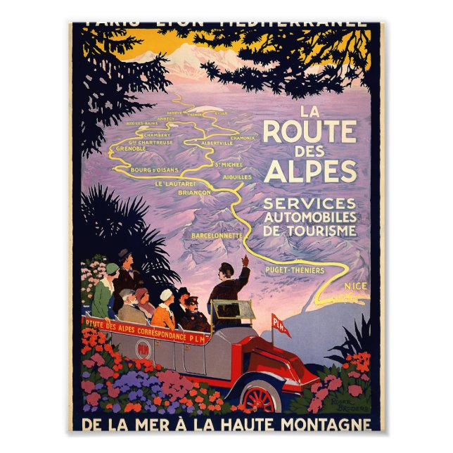 La route des Alpes Fototryck (Framsidan)