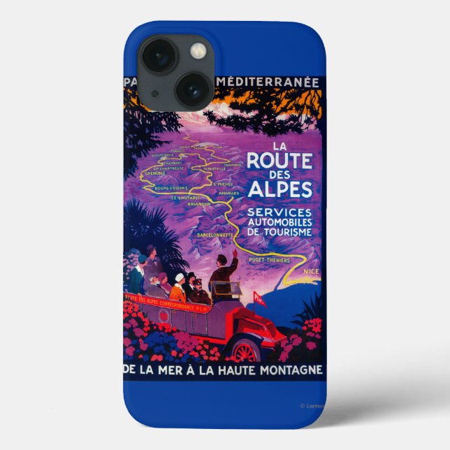 La Route Des Alpes Vintage PosterEurope (Baksida)