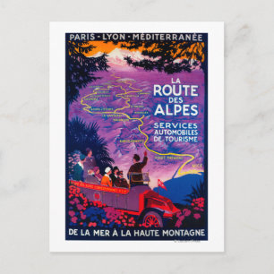 La Route Des Alpes Vintage PosterEurope Vykort