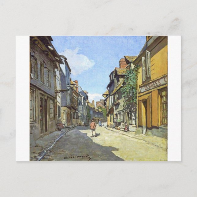 La Rue Bavolle i Honfleur av Claude Monet Vykort (Framsida)
