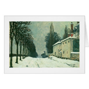 La Rutt de Louveciennes, Hiver, 1874 (olja på can Hälsningskort