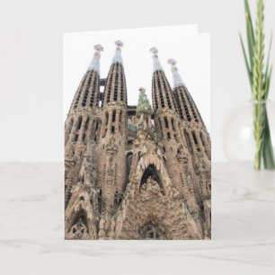 La Sagrada Familia - Barcelona - hälsningkort Kort