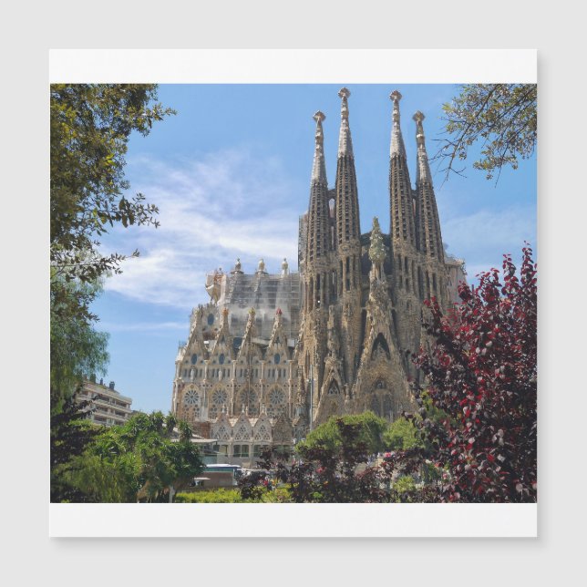 La Sagrada Familia, Barcelona, Spanien Magnet (Framsida)