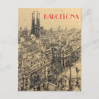 La Sagrada Familia Barcelona Spanien Vykort