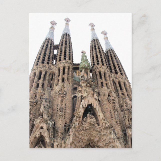 La Sagrada Familia - Barcelona, Spanien vykort (Framsida)