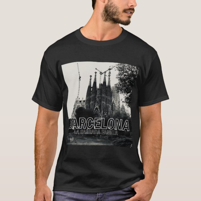 La sagrada familia Church i staden Barcelona T Shirt (Framsida)