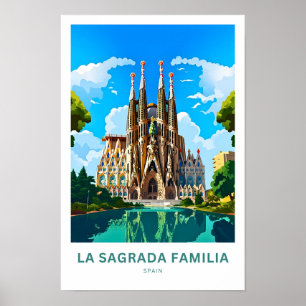La Sagrada Familia Spain Travel Skriv ut Poster