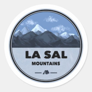 La Sal Mountains Utah Camping Runt Klistermärke