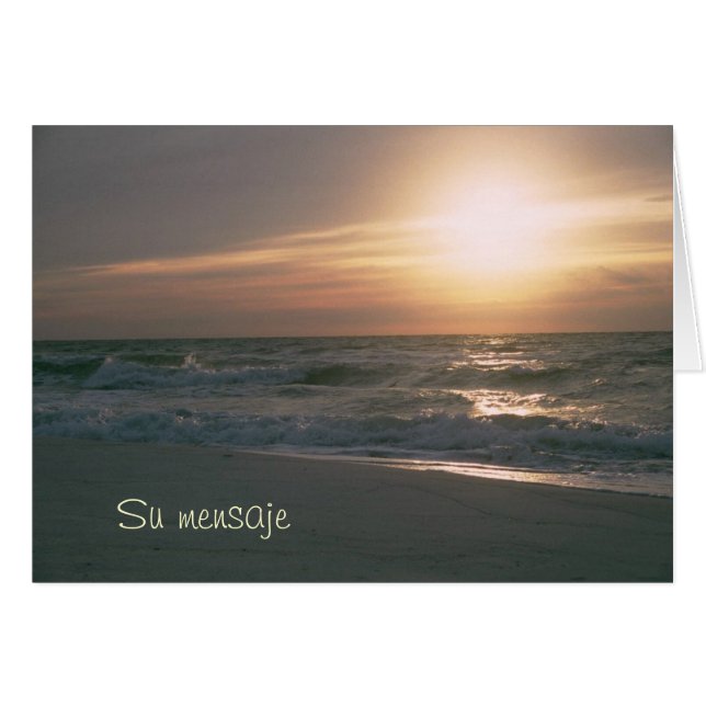 La Salida del Sol en Pensacola Beach Hälsningskort (Framsidan Horizontal)
