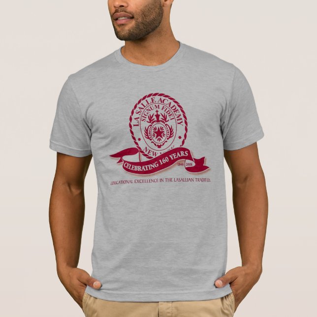 La Salle Academy Grått T-shirt (Framsida)