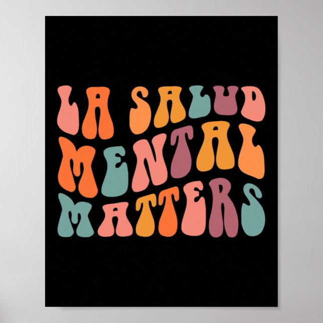 La Salud Mental Matters Latina Spanska Therapy Man Poster (Framsidan)