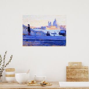 La Salute från Ponte della Paglia Poster
