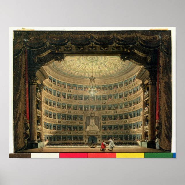 La Scala, Milano, under ett föredrag Poster (Framsidan)
