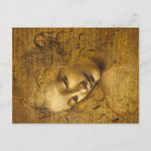 La Scapigliata, 1508 av Leonardo da Vinci Helg Vykort