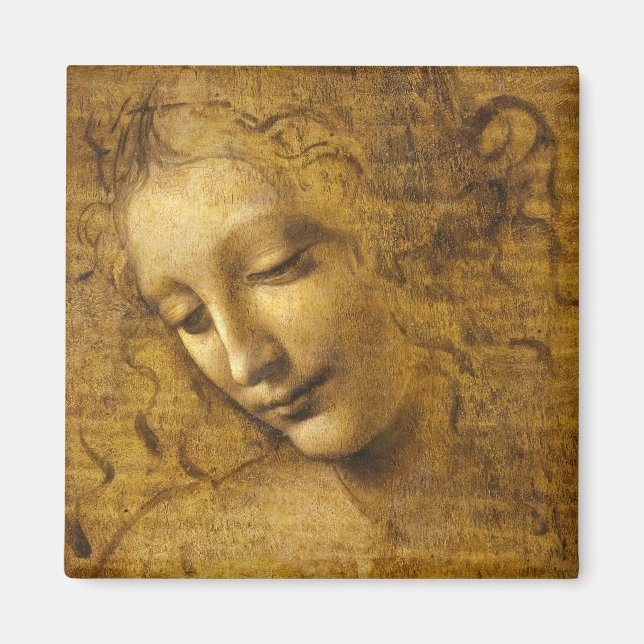 La Scapigliata, 1508 av Leonardo da Vinci Magnet (Framsidan)