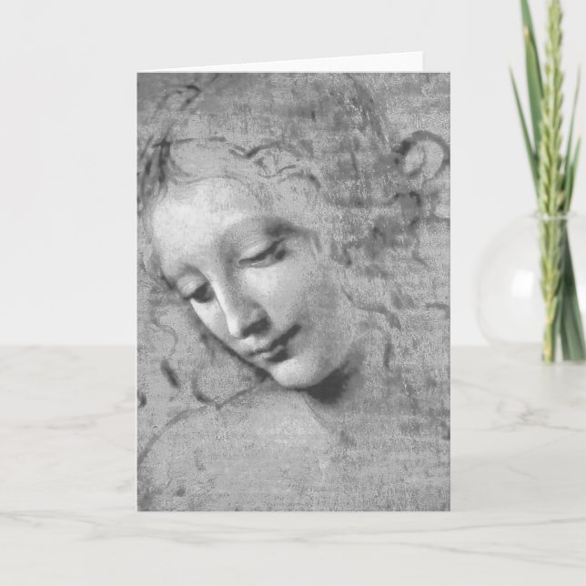 La Scapigliata av Leonardo da Vinci Kort (Framsida)