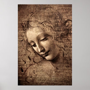 La Scapigliata av Leonardo da Vinci Poster