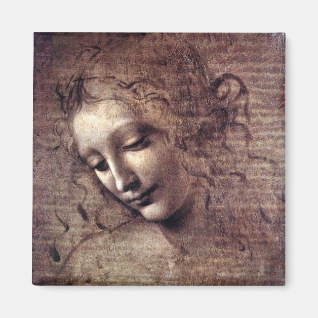 La Scapigliata - da Vinci - c1508 Magnet (Framsidan)