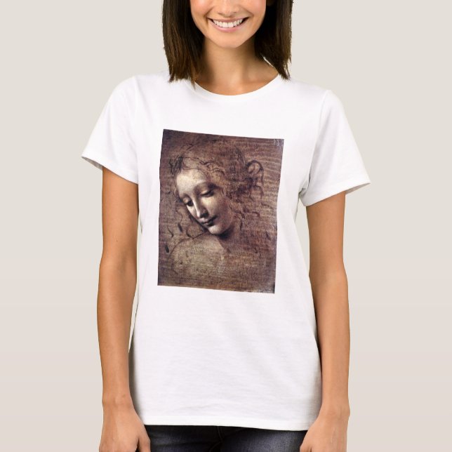 La Scapigliata - da Vinci - c1508 T Shirt (Framsida)