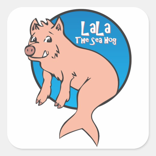 La: Sea Hog: Sticker Fyrkantigt Klistermärke (Framsida)