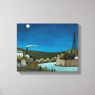 La Seine a Suresnes av Henri Rousseau, Vintage Art Canvastryck