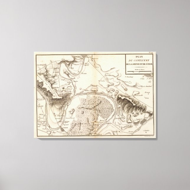 La Seine, l'Oise Canvastryck (Framsida)