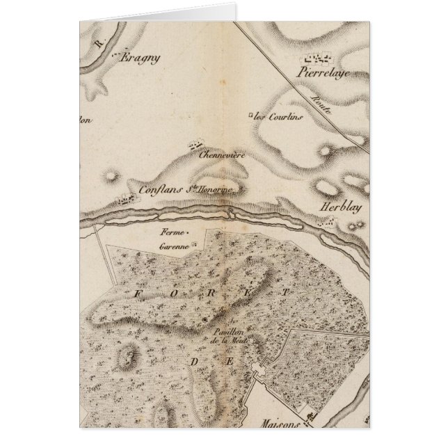 La Seine, l'Oise Hälsningskort (Framsidan)