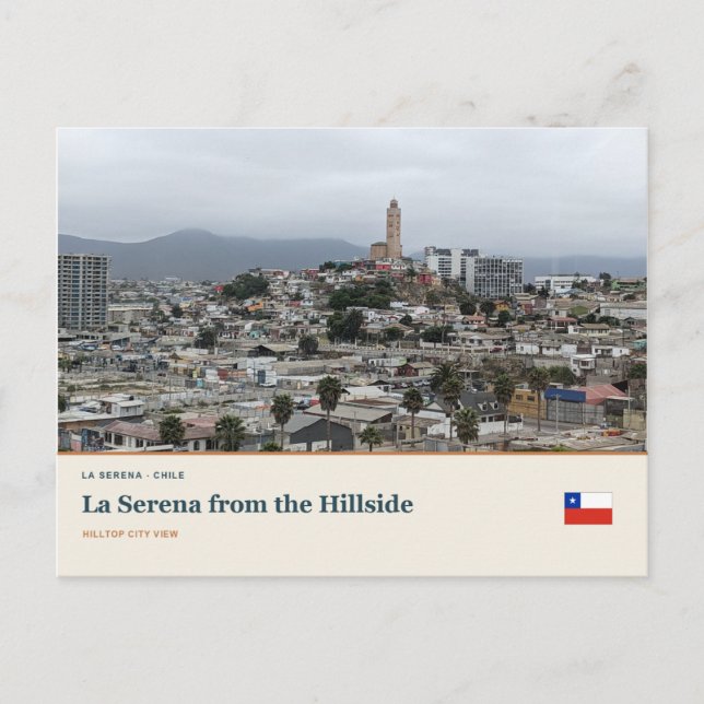 La Serena från bergssidan Vykort (Framsida)