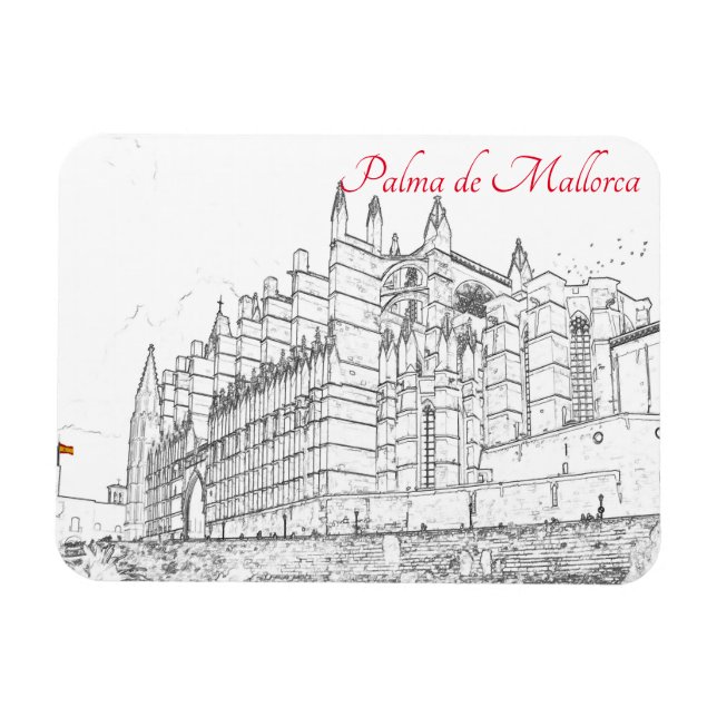 La Seu, katetern Palma de Mallorca - Spanien Magnet (Horisontell)