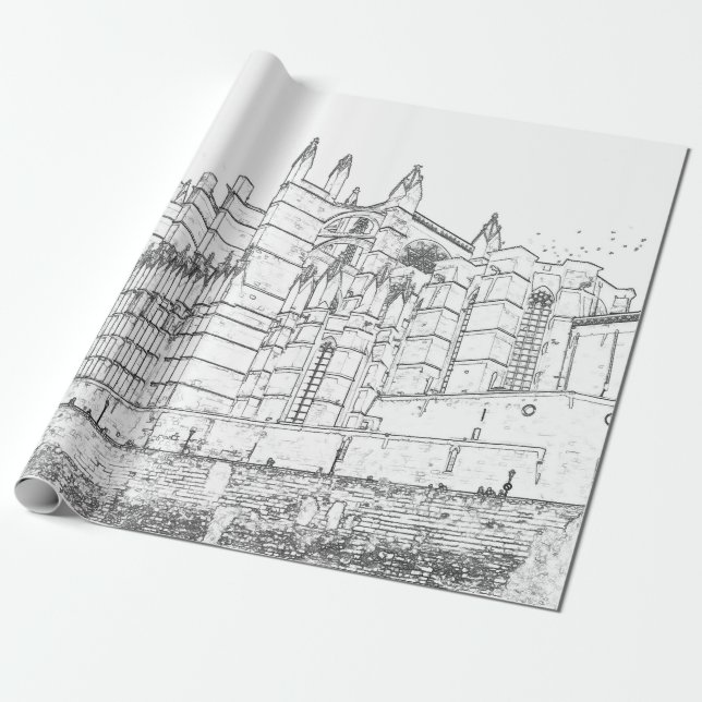 La Seu, katetern Palma de Mallorca - Spanien Presentpapper (Utrullad)