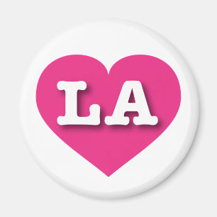 LA Shock rosa Heart - I kärlek LA Magnet