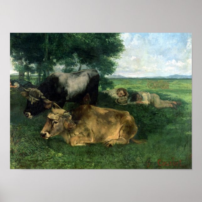 La Siesta Pendant la saison des foins , 1867, Poster (Framsidan)