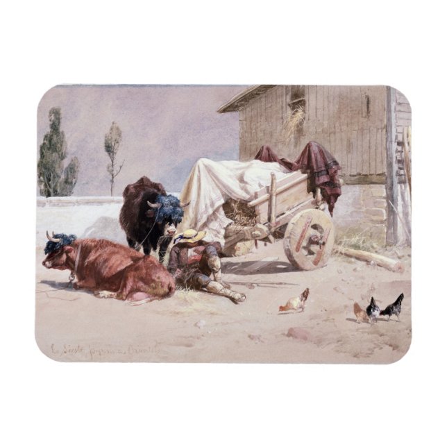 La Siesta: Scen i Östran Pyrenéerna, 1872 (w/ Magnet (Horisontell)