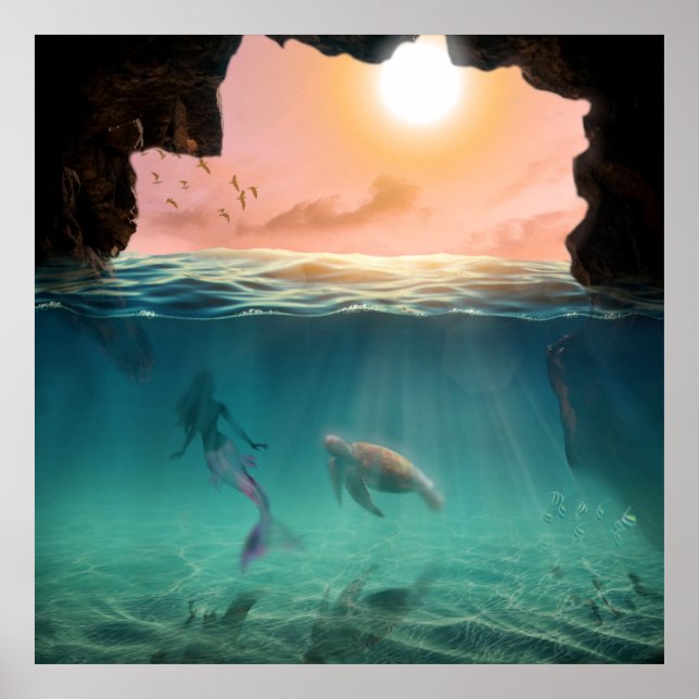 La sirène et la tortue poster (Framsidan)