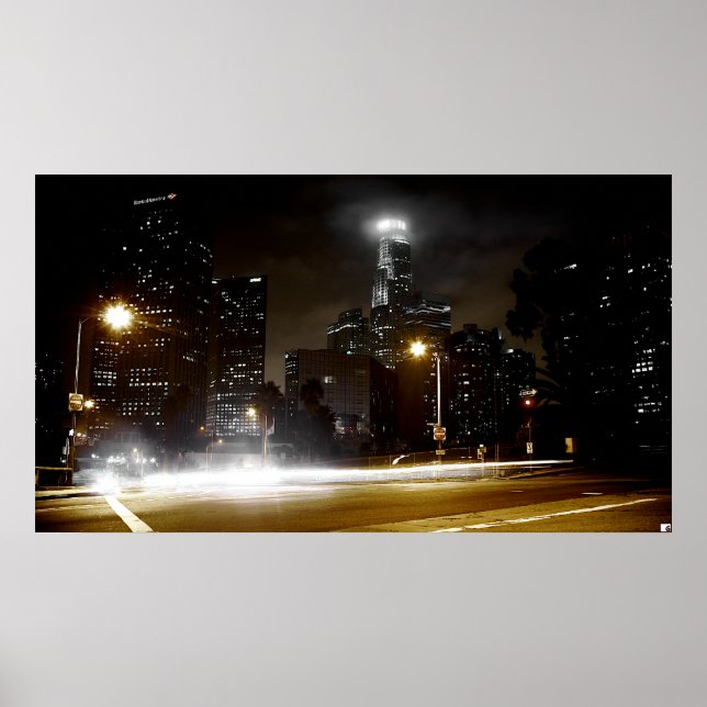 LA Skyline 2 - Skriv ut Poster (Framsidan)