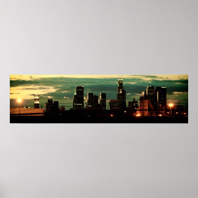 LA Skyline - Skriv ut Poster (Framsidan)