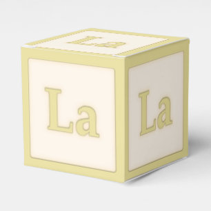"La" Solfeggio Musical Baby Blocks Gult Presentaskar
