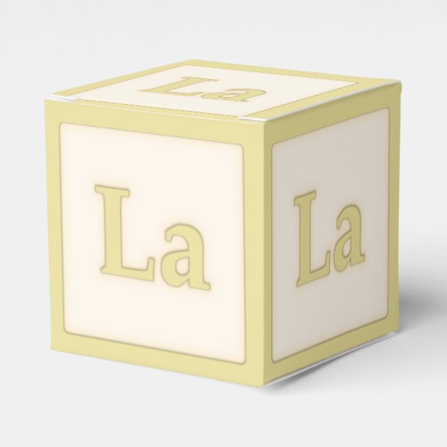"La" Solfeggio Musical Baby Blocks Gult Presentaskar (Framsidan Sidan)