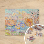 La Sologne | Louis Valtat Pussel<br><div class="desc">La Sologne (1918) | Originalteckning av Fransk konstnären Louis Valtat (1869-1952). Målningen skildrar ett modernt abstrakt i färg med stor orange,  blått och grönt. Använda verktygen för att lägga till anpassningsbar eller anpassa bilden.</div>