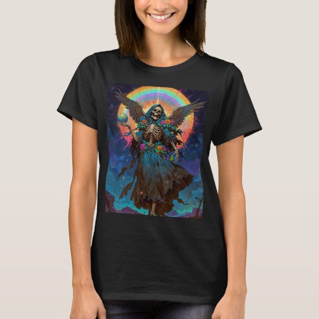 La Sombra Benévola Santa Muerte T Shirt (Framsida)