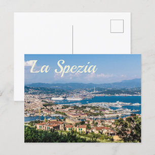 La Spezia Cinque Terre Liguria Italien Panorama-gå Helg Vykort
