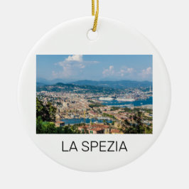 La Spezia Cityscape Liguria Italien Helgdag Souven Julgransprydnad Keramik